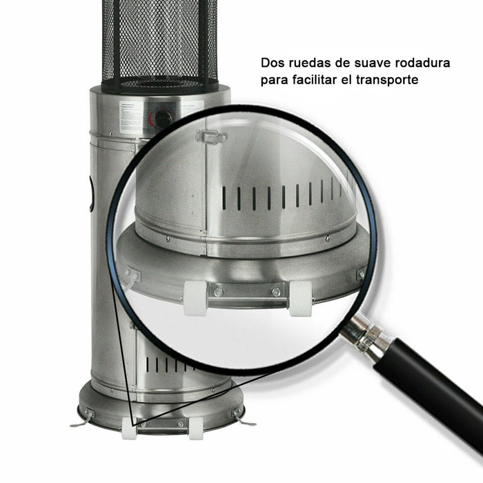 CALENTADOR DE EXTERIOR A GAS LP REDONDO DE TUBO DE CRISTAL 41,000 B...