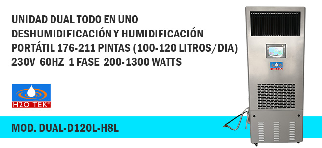 Control de humedad dual - Deshumidificadores H2O Tek
