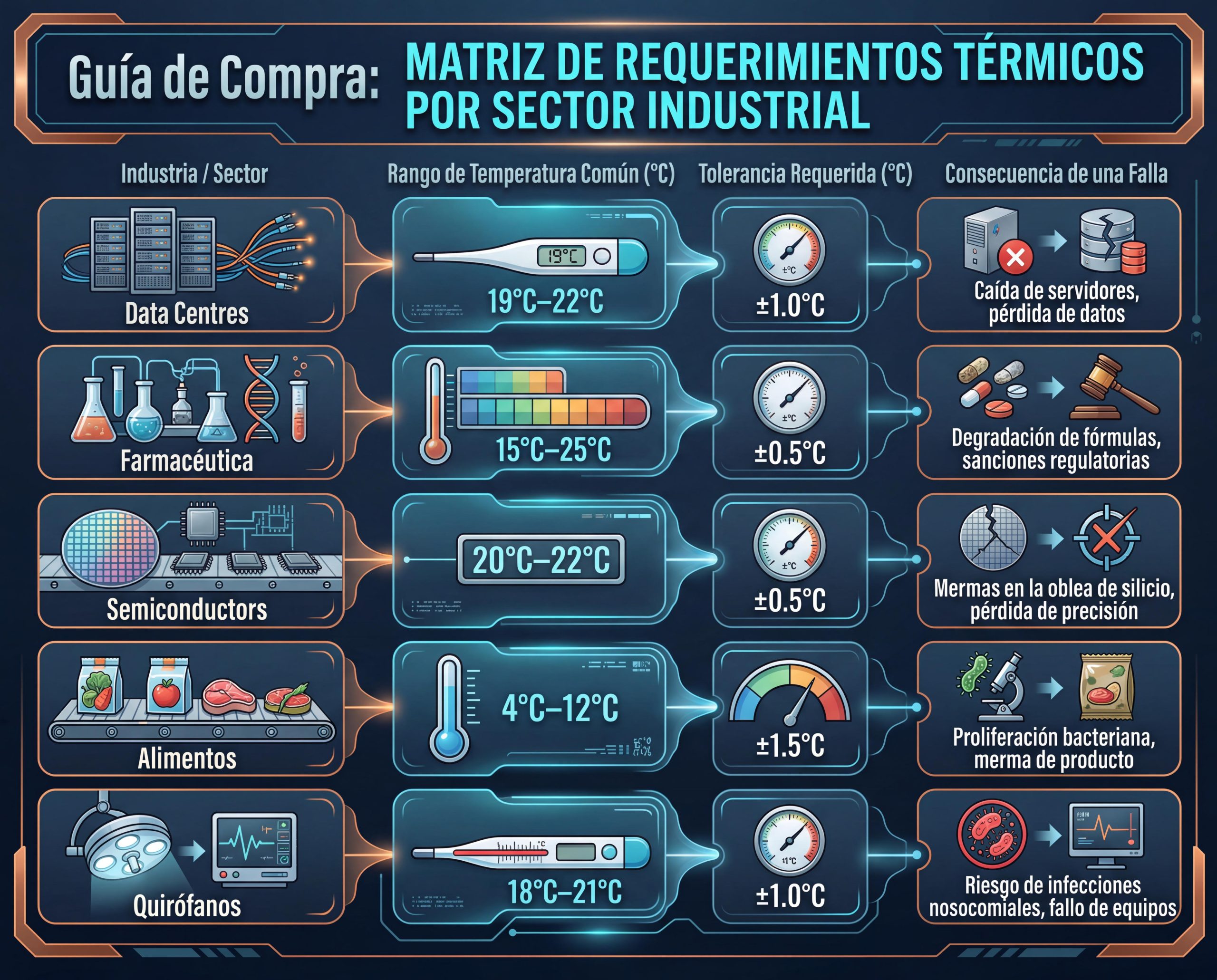 tabla de requerimientos térmicos