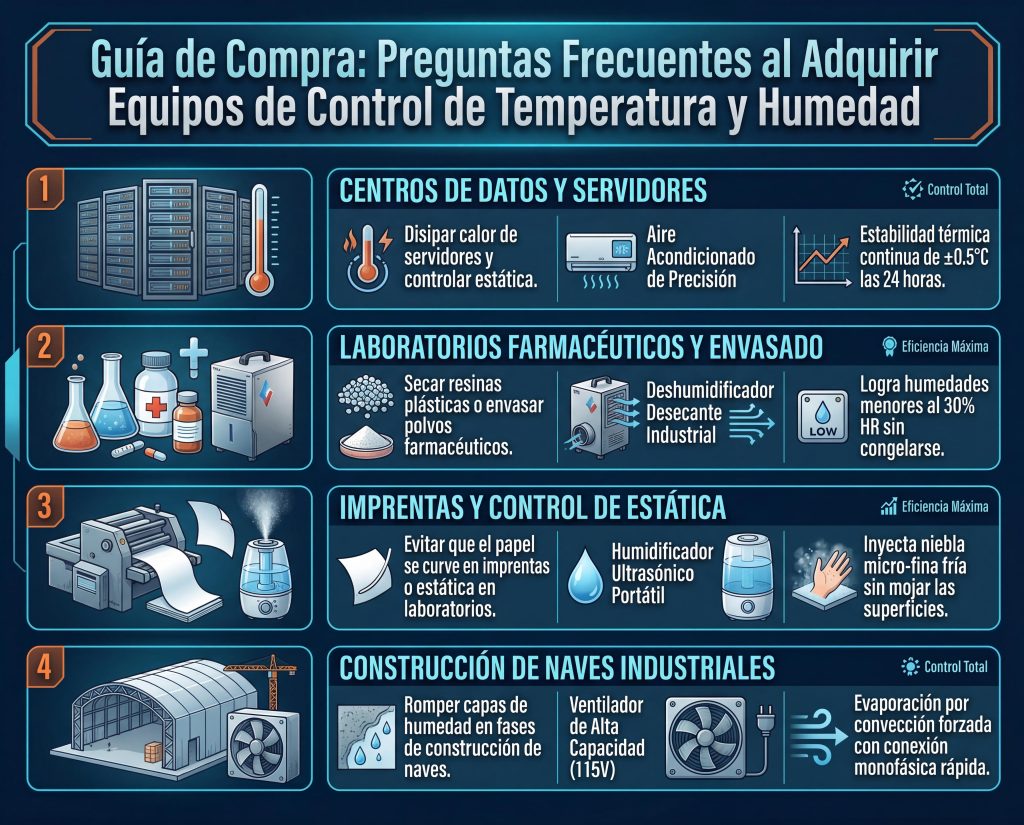 tabla de equipos de control de temperatura