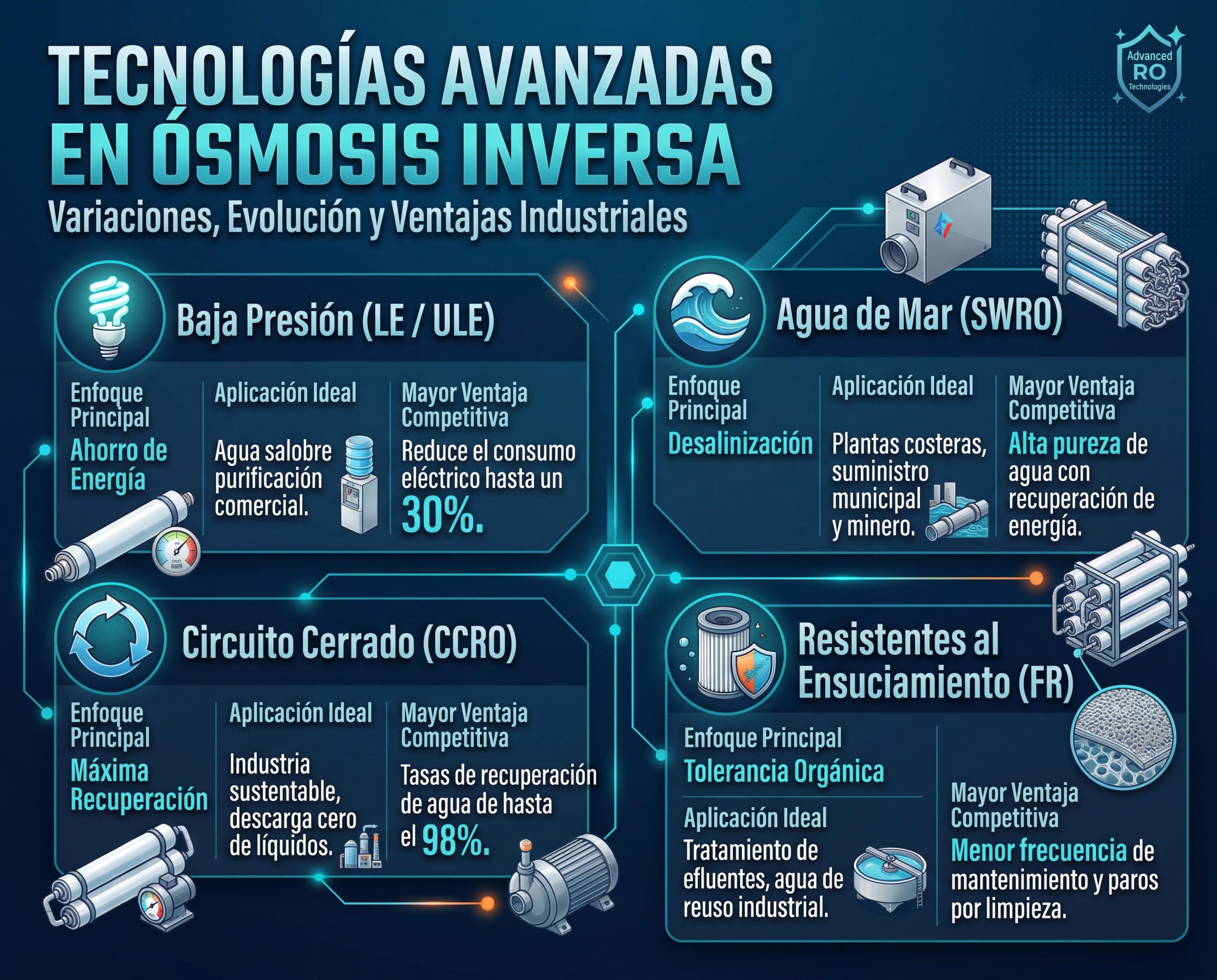tabla de ósmosis inversa